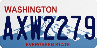 WA license plate AXW2279
