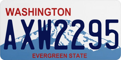 WA license plate AXW2295