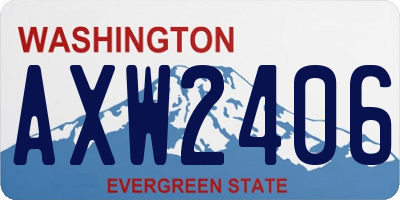 WA license plate AXW2406