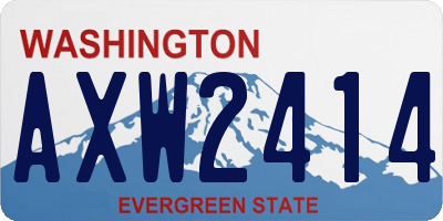 WA license plate AXW2414