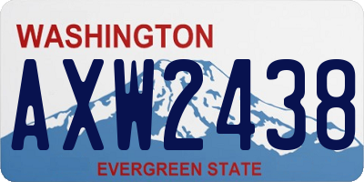 WA license plate AXW2438