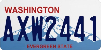 WA license plate AXW2441