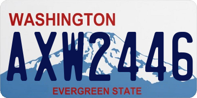 WA license plate AXW2446
