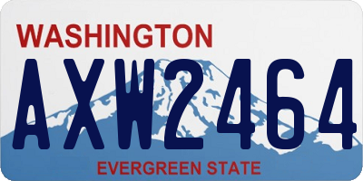 WA license plate AXW2464