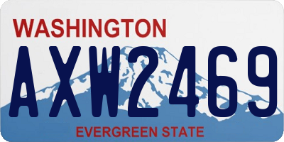 WA license plate AXW2469
