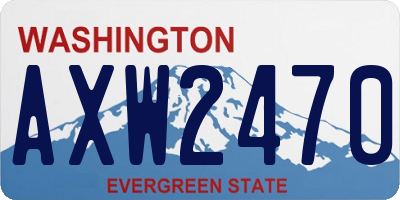 WA license plate AXW2470
