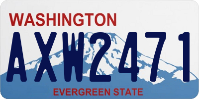 WA license plate AXW2471