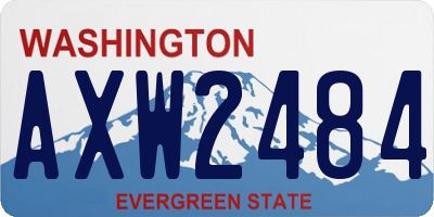 WA license plate AXW2484