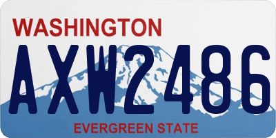 WA license plate AXW2486