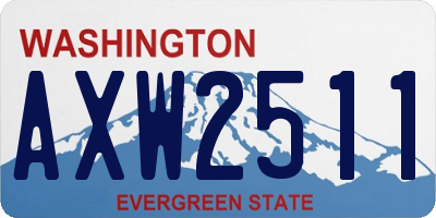 WA license plate AXW2511