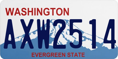 WA license plate AXW2514