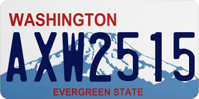 WA license plate AXW2515