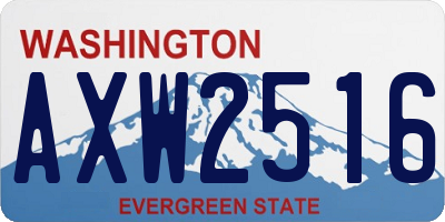 WA license plate AXW2516