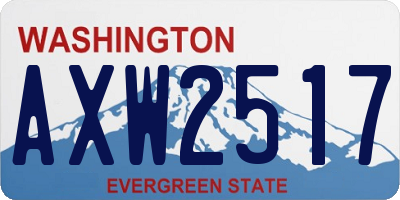 WA license plate AXW2517