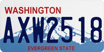 WA license plate AXW2518
