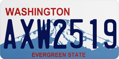 WA license plate AXW2519