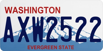 WA license plate AXW2522