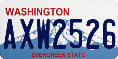 WA license plate AXW2526