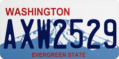 WA license plate AXW2529