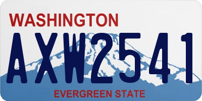 WA license plate AXW2541