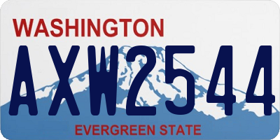 WA license plate AXW2544