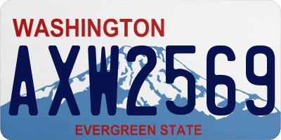 WA license plate AXW2569