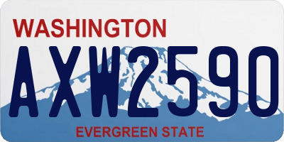 WA license plate AXW2590