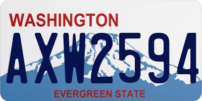WA license plate AXW2594