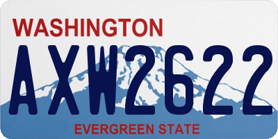 WA license plate AXW2622