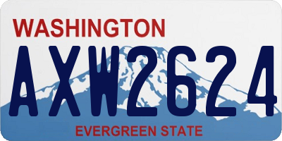 WA license plate AXW2624