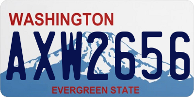 WA license plate AXW2656