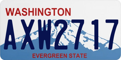WA license plate AXW2717