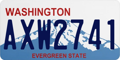 WA license plate AXW2741