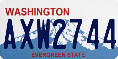WA license plate AXW2744
