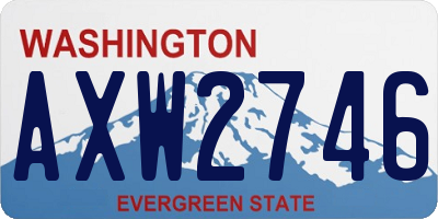 WA license plate AXW2746