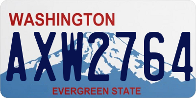 WA license plate AXW2764