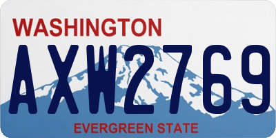WA license plate AXW2769