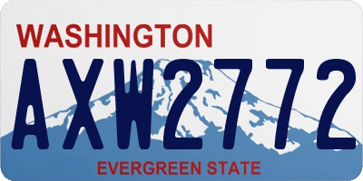 WA license plate AXW2772