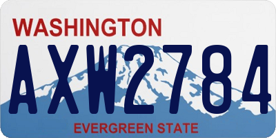 WA license plate AXW2784