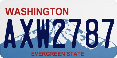 WA license plate AXW2787