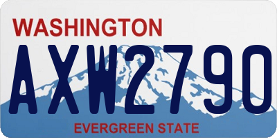 WA license plate AXW2790