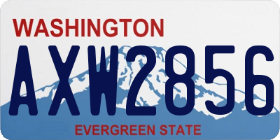 WA license plate AXW2856