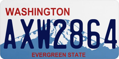 WA license plate AXW2864