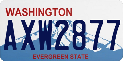 WA license plate AXW2877