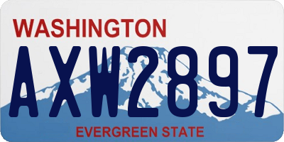 WA license plate AXW2897