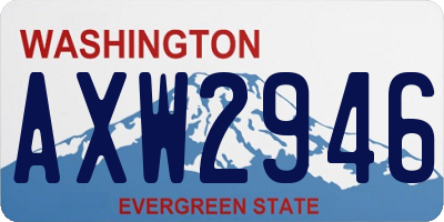 WA license plate AXW2946