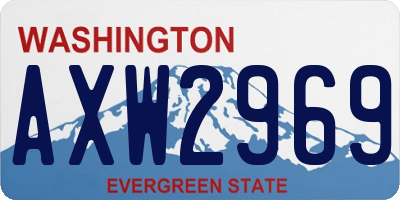 WA license plate AXW2969