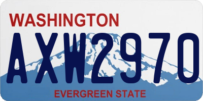 WA license plate AXW2970