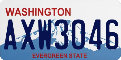 WA license plate AXW3046