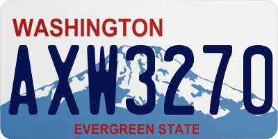 WA license plate AXW3270